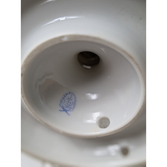 Herend Queen Victoria Green Border Double Candlesticks Set of 2 - Picture 12 of 16